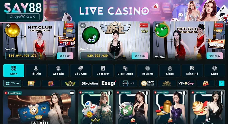 Live casino mang đến trải nghiệm trực tiếp