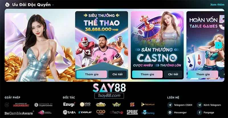 Trải nghiệm người dùng tại Say88