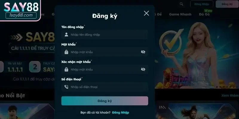 Hướng dẫn đăng ký và đăng nhập Say88